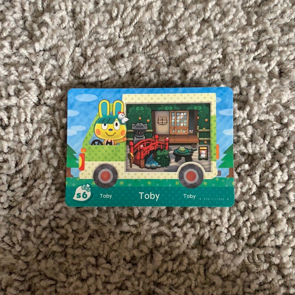Toby Animal Crossings Official Amibo card!